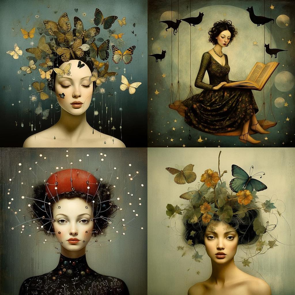 Catrin Welz-Stein style, Midjourney V5.2, render 1 of 4