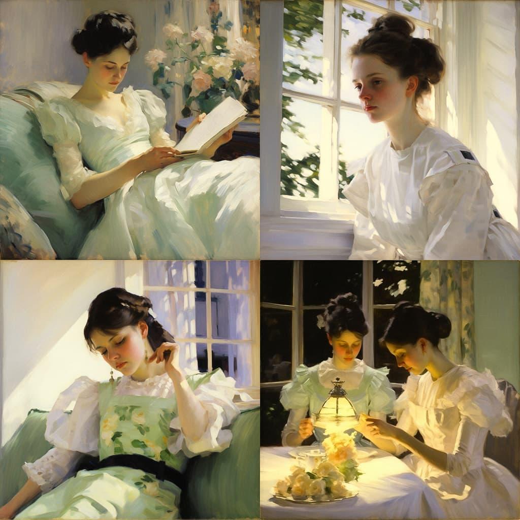 Cecilia Beaux style, Midjourney V5.2, render 1 of 4
