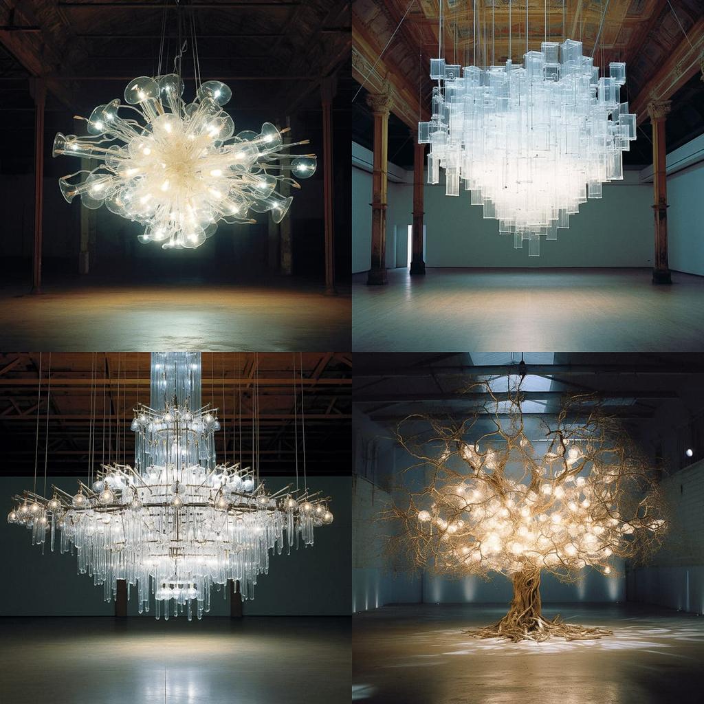 Cerith Wyn Evans style, Midjourney V5.2, render 1 of 4
