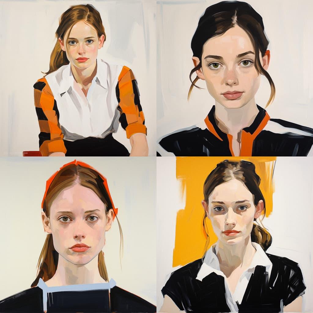 Chantal Joffe style, Midjourney V5.2, render 1 of 4