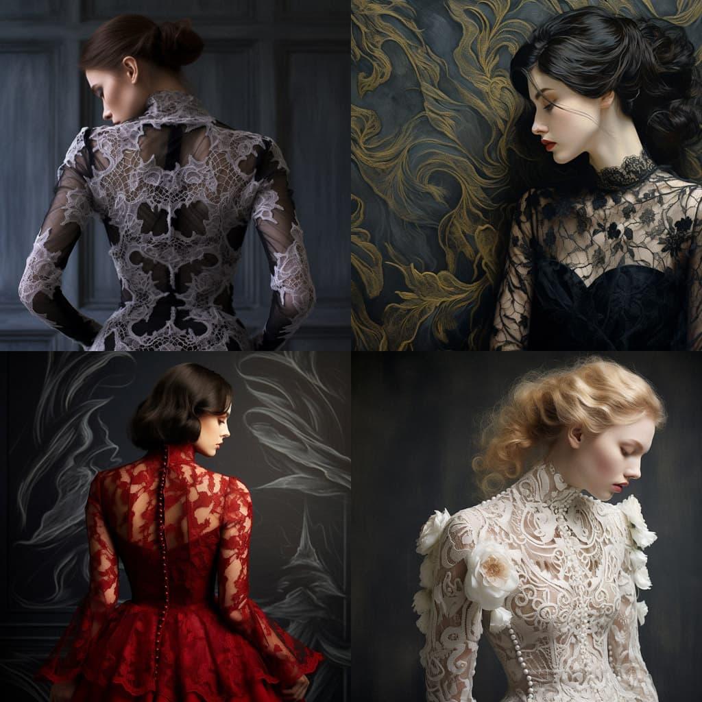 Chantilly lace style, Midjourney V5.2, render 1 of 4