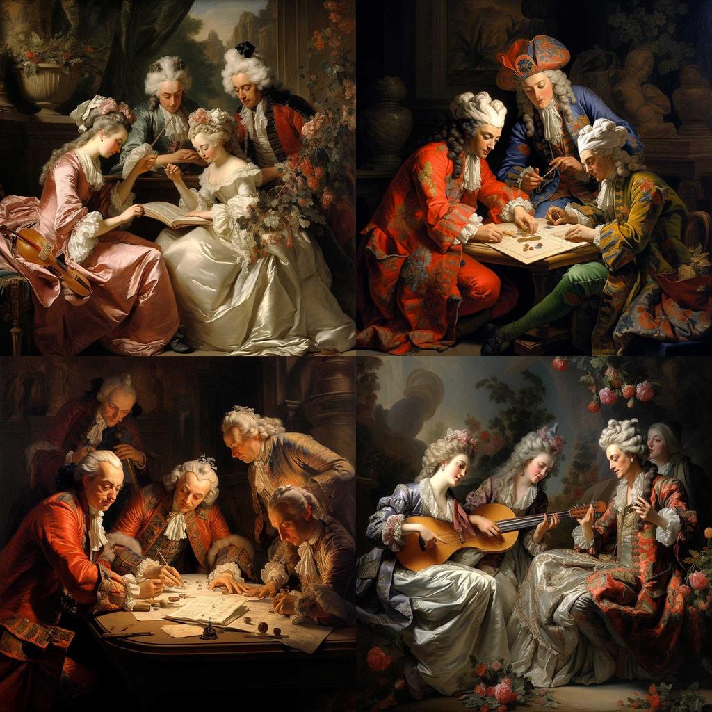 Charles-Andre van Loo style, Midjourney V5.2, render 1 of 4