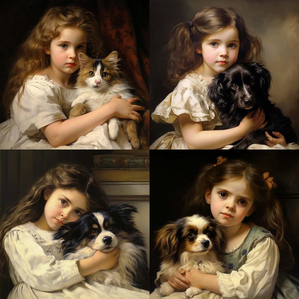 Charles Burton Barber style, Midjourney V5.2, render 1 of 4