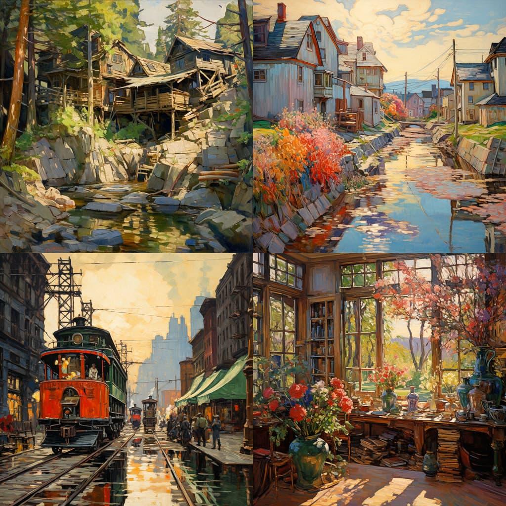Charles Reiffel style, Midjourney V5.2, render 1 of 4