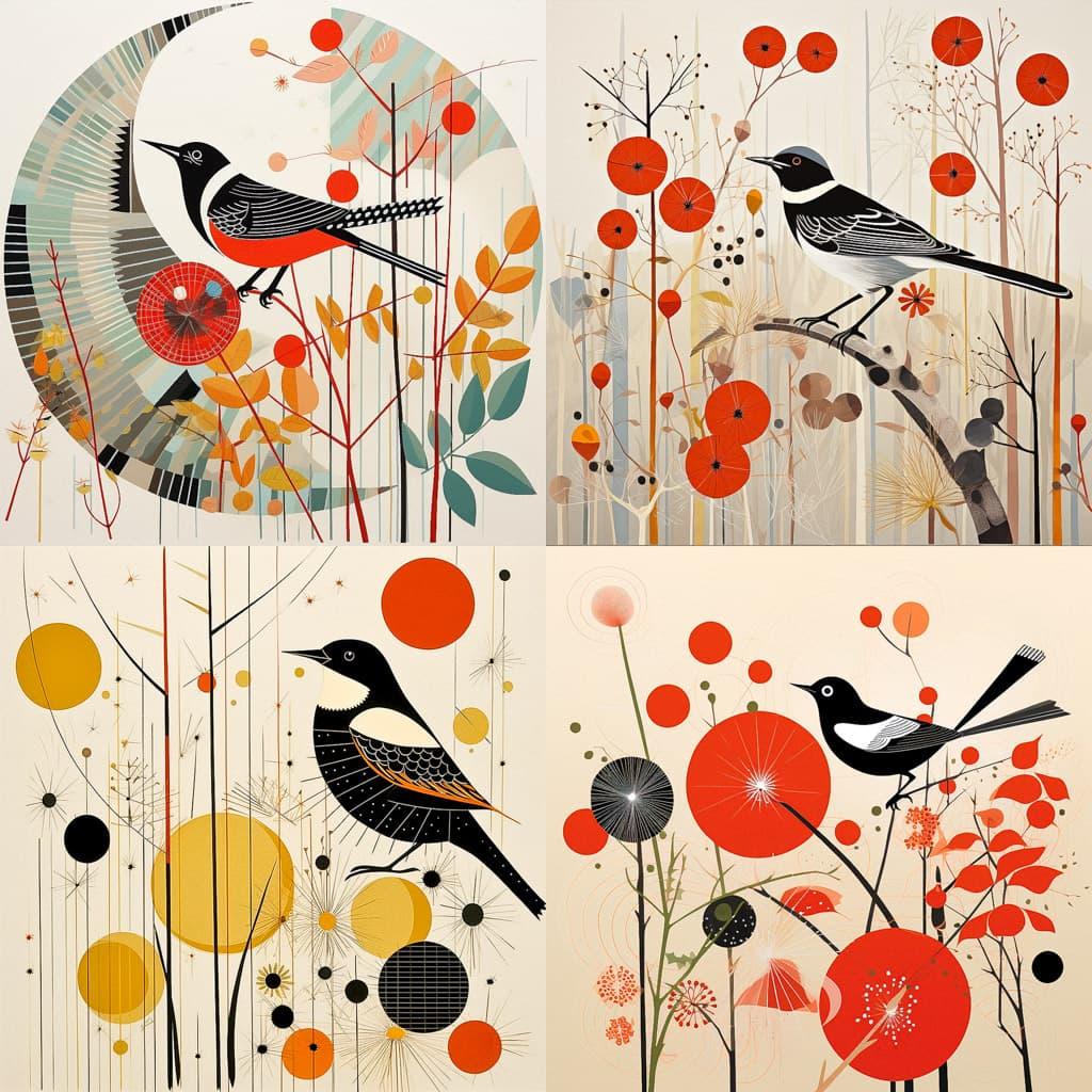 Charley Harper style, Midjourney V5.2, render 1 of 4