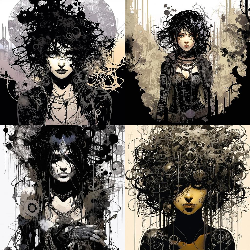 Chris Bachalo style, Midjourney V5.2, render 1 of 4