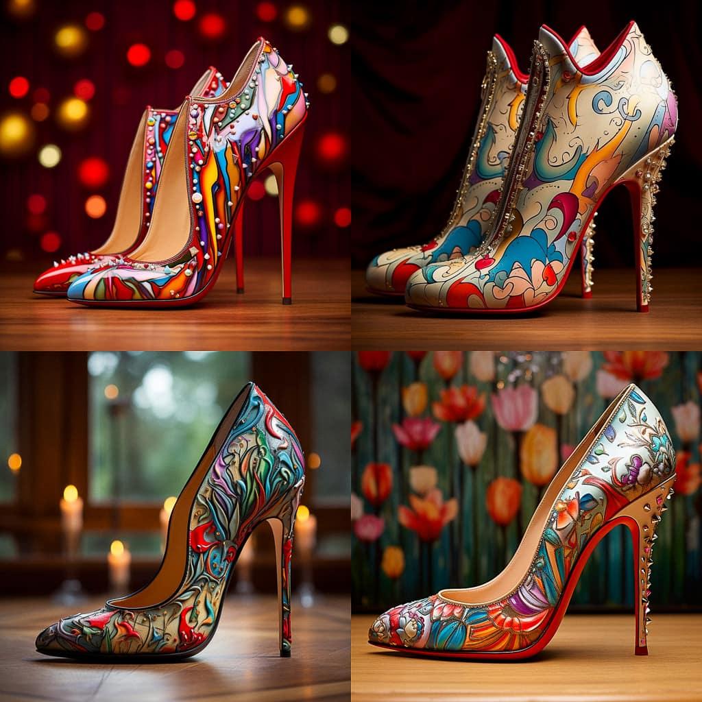Christian Louboutin style, Midjourney V5.2, render 1 of 4