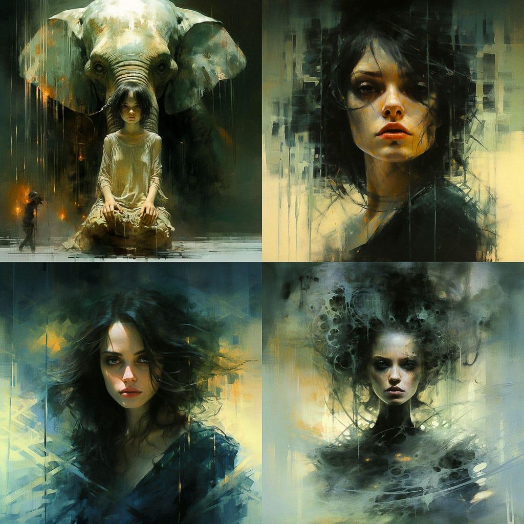 Christopher Shy style, Midjourney V5.2, render 1 of 4