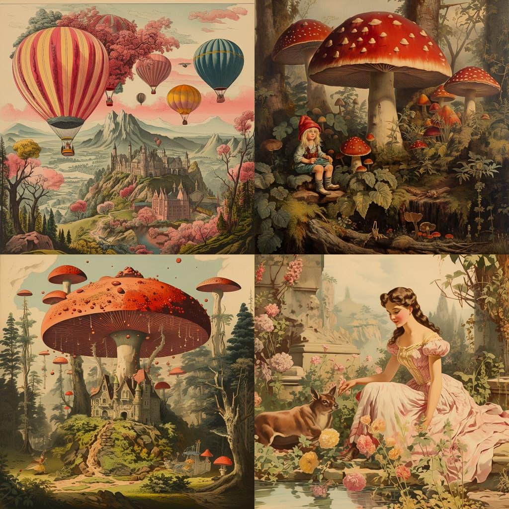 Chromolithography style, Midjourney V5.2, render 1 of 4