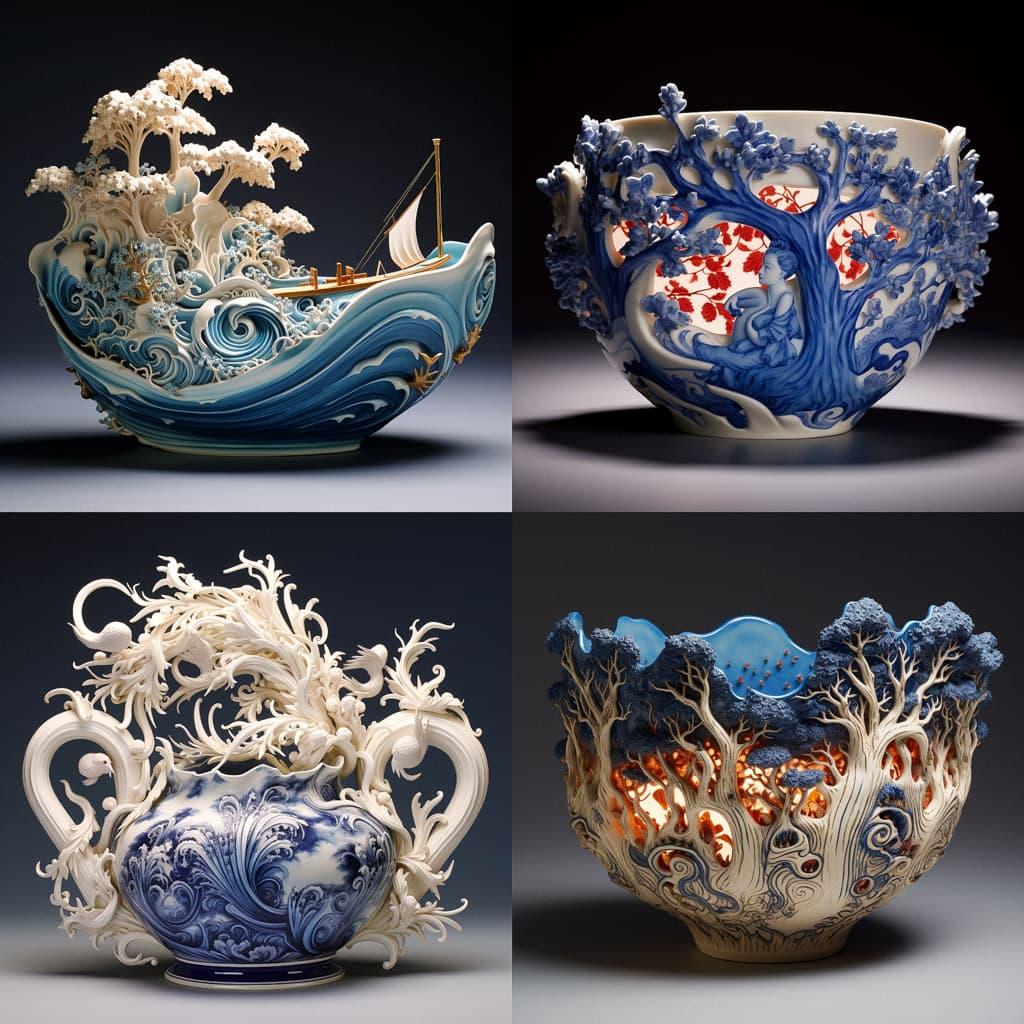 Cibulak porcelain style, Midjourney V5.2, render 1 of 4