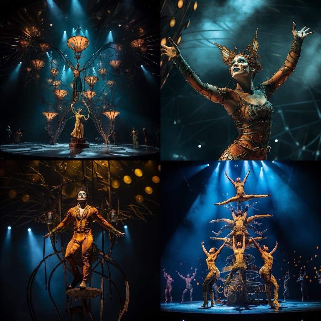 Cirque du Soleil style, Midjourney V5.2, render 1 of 4