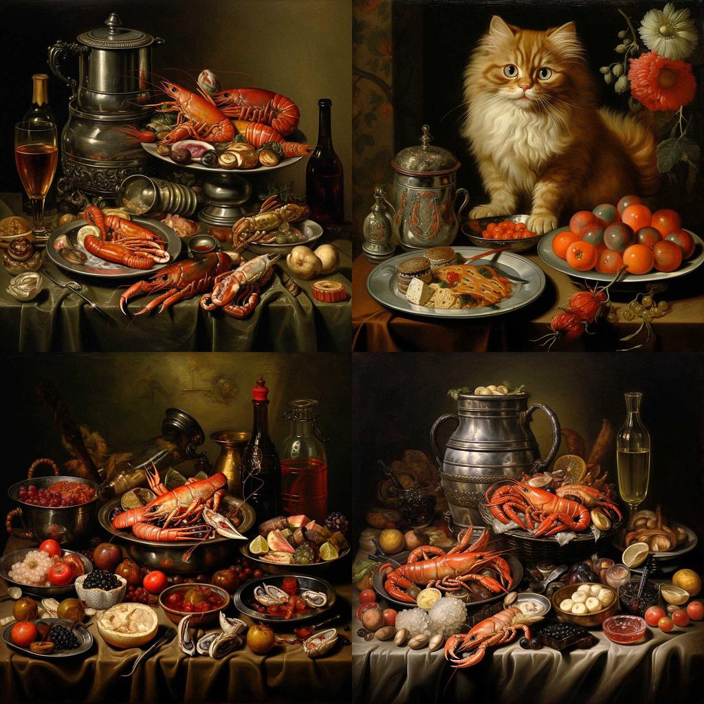 Clara Peeters style, Midjourney V5.2, render 1 of 4