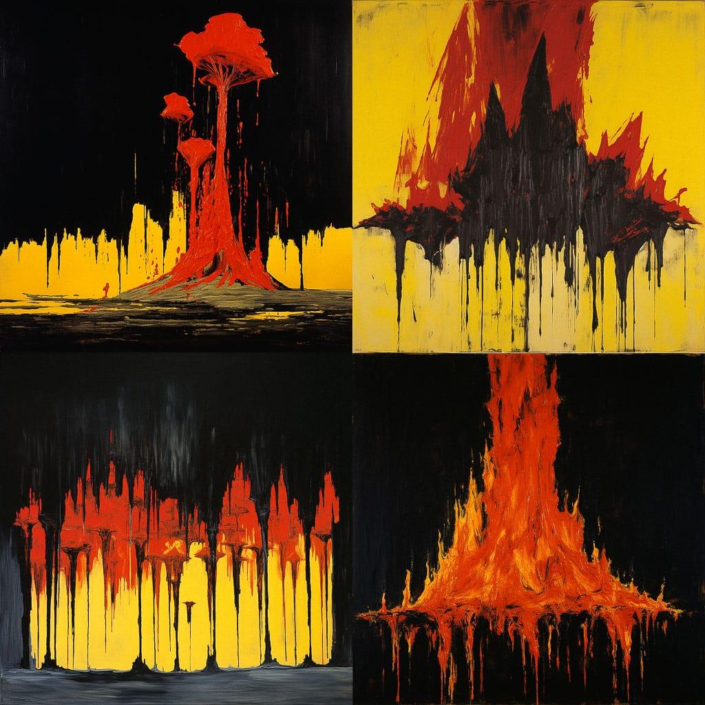 Clyfford Still style, Midjourney V5.2, render 1 of 4