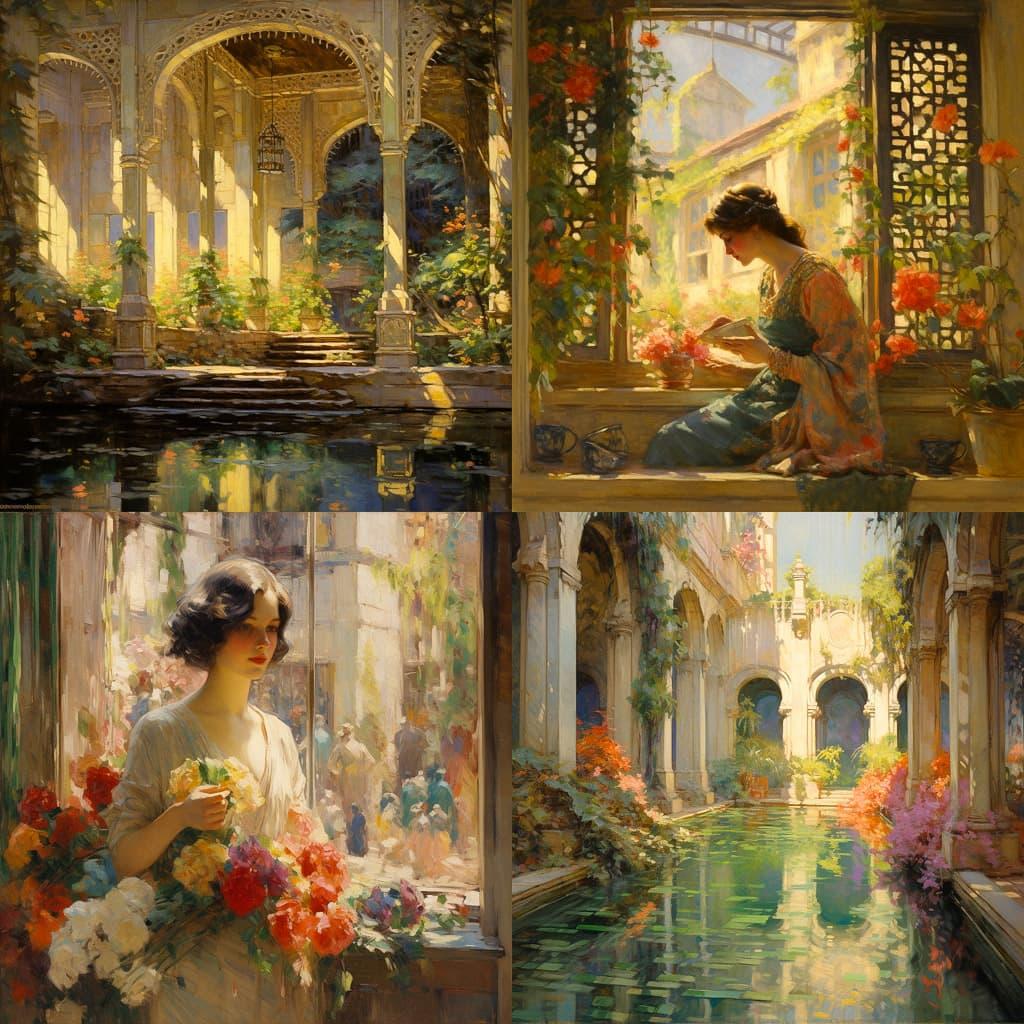 Colin Campbell Cooper style, Midjourney V5.2, render 1 of 4