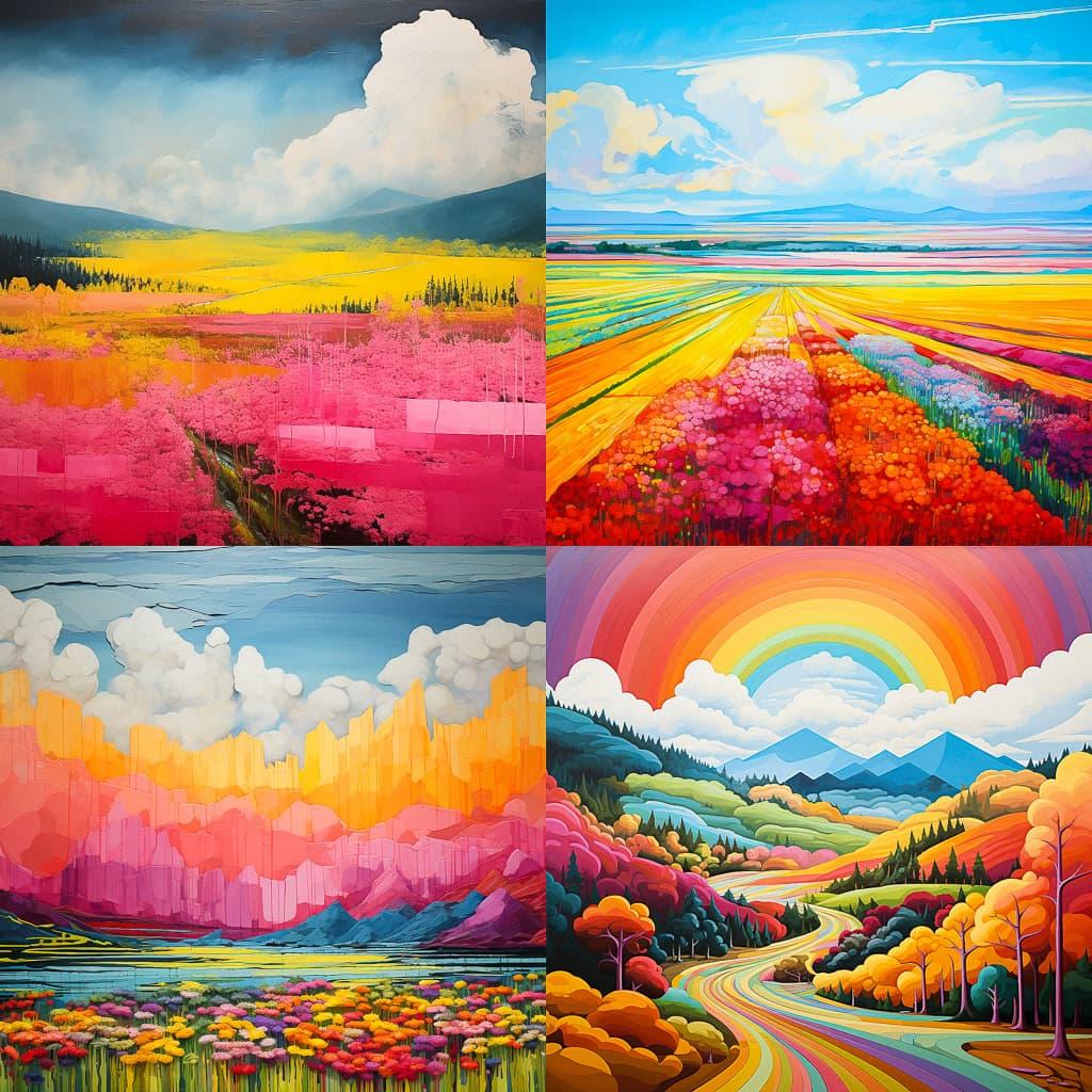 Color field painting style, Midjourney V5.2, render 1 of 4