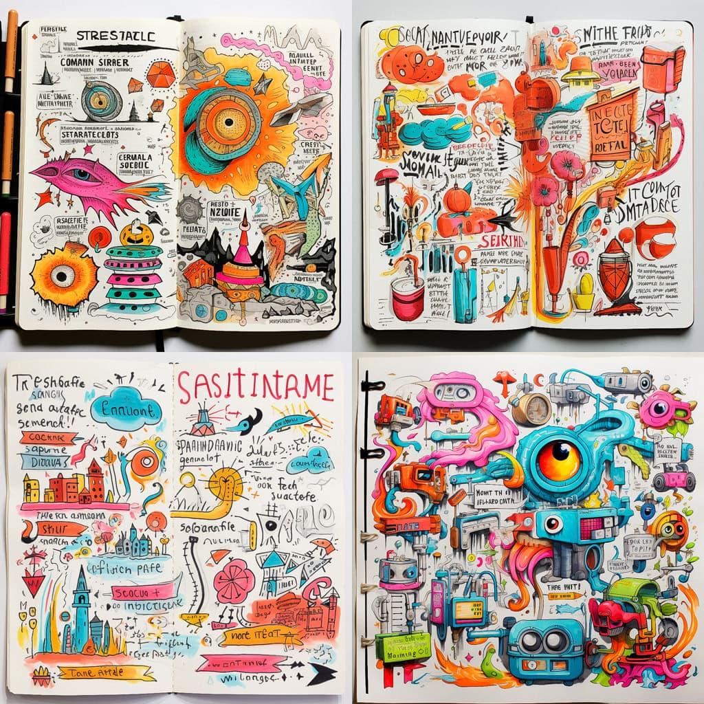 Color sketchnote style style, Midjourney V5.2, render 1 of 4