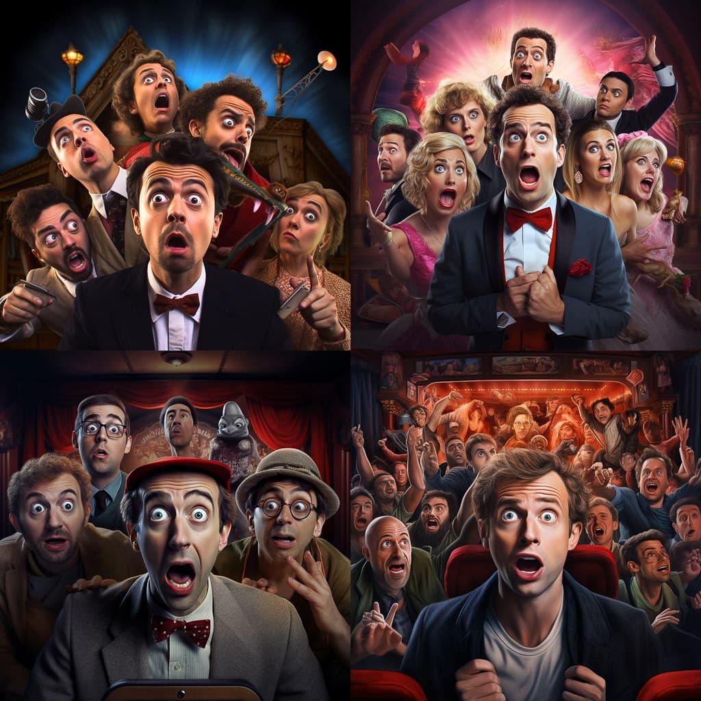 Comedy movie style, Midjourney V5.2, render 1 of 4