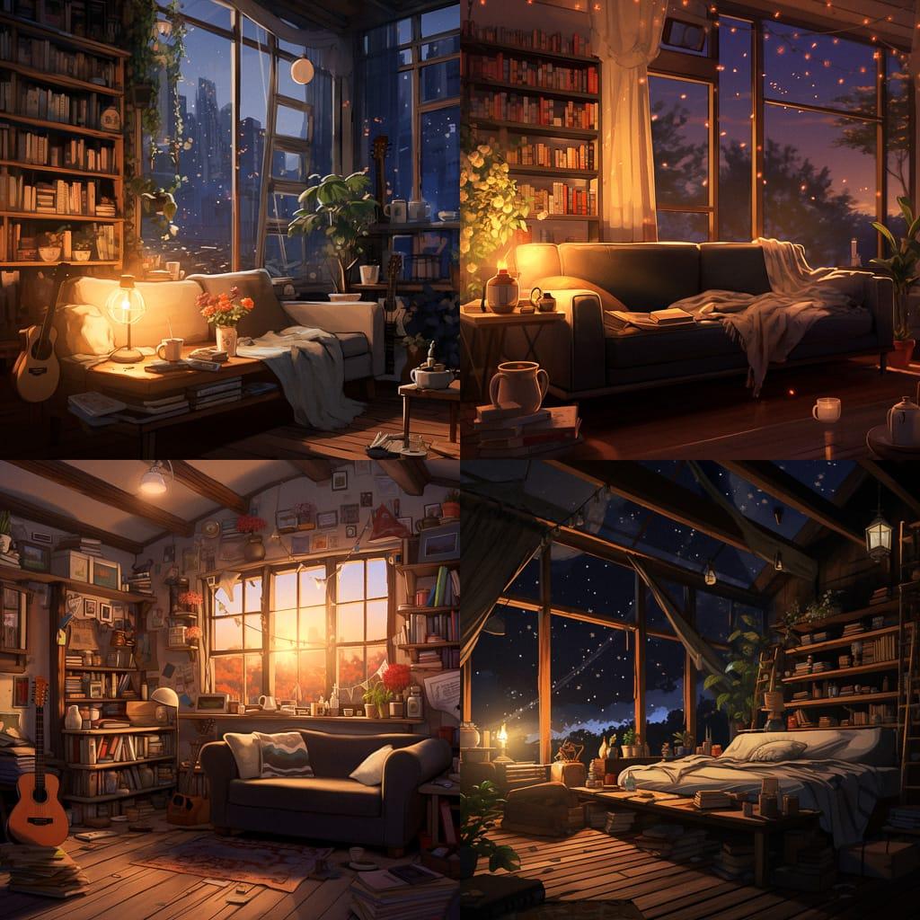 Comfy atmosphere style, Midjourney V5.2, render 1 of 4