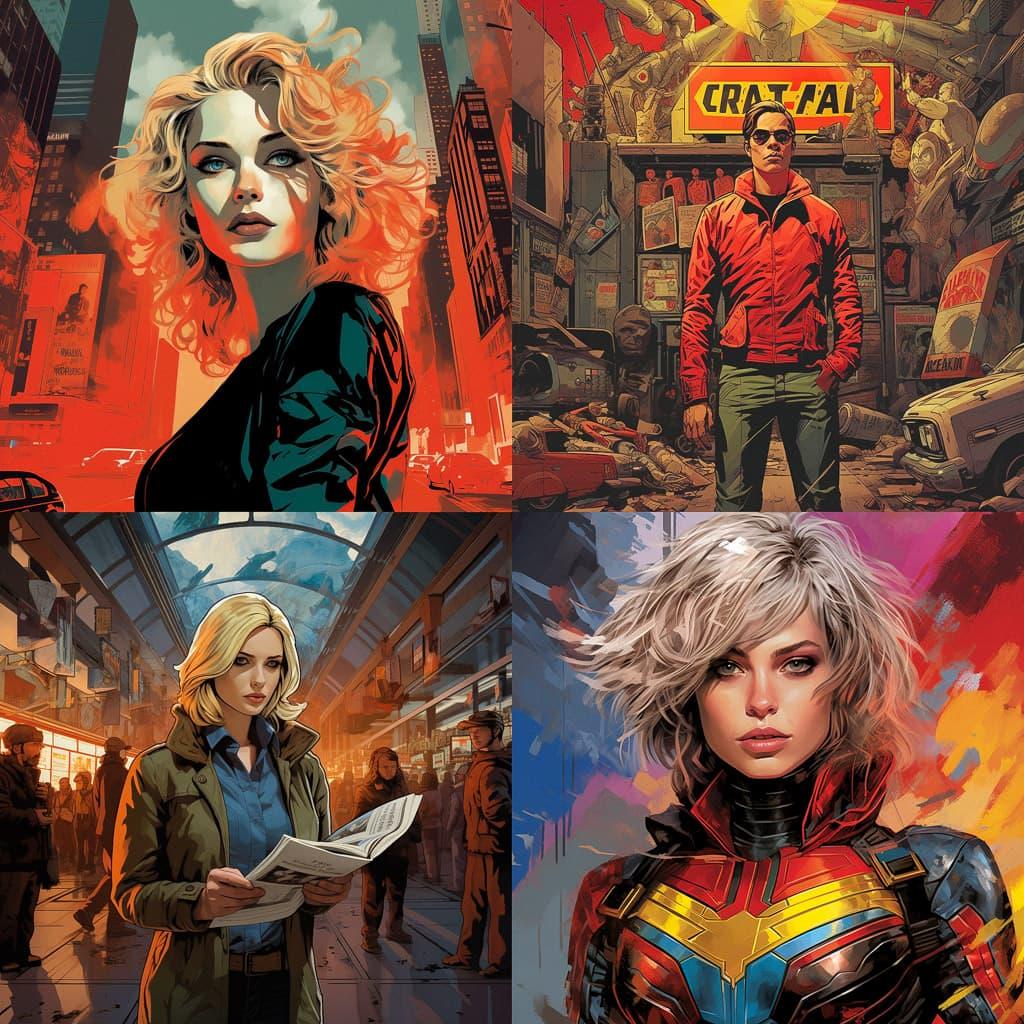 Comic book style style, Midjourney V5.2, render 1 of 4