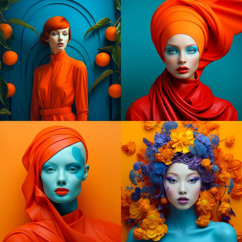 Complementary colors style, Midjourney V5.2, render 1 of 4