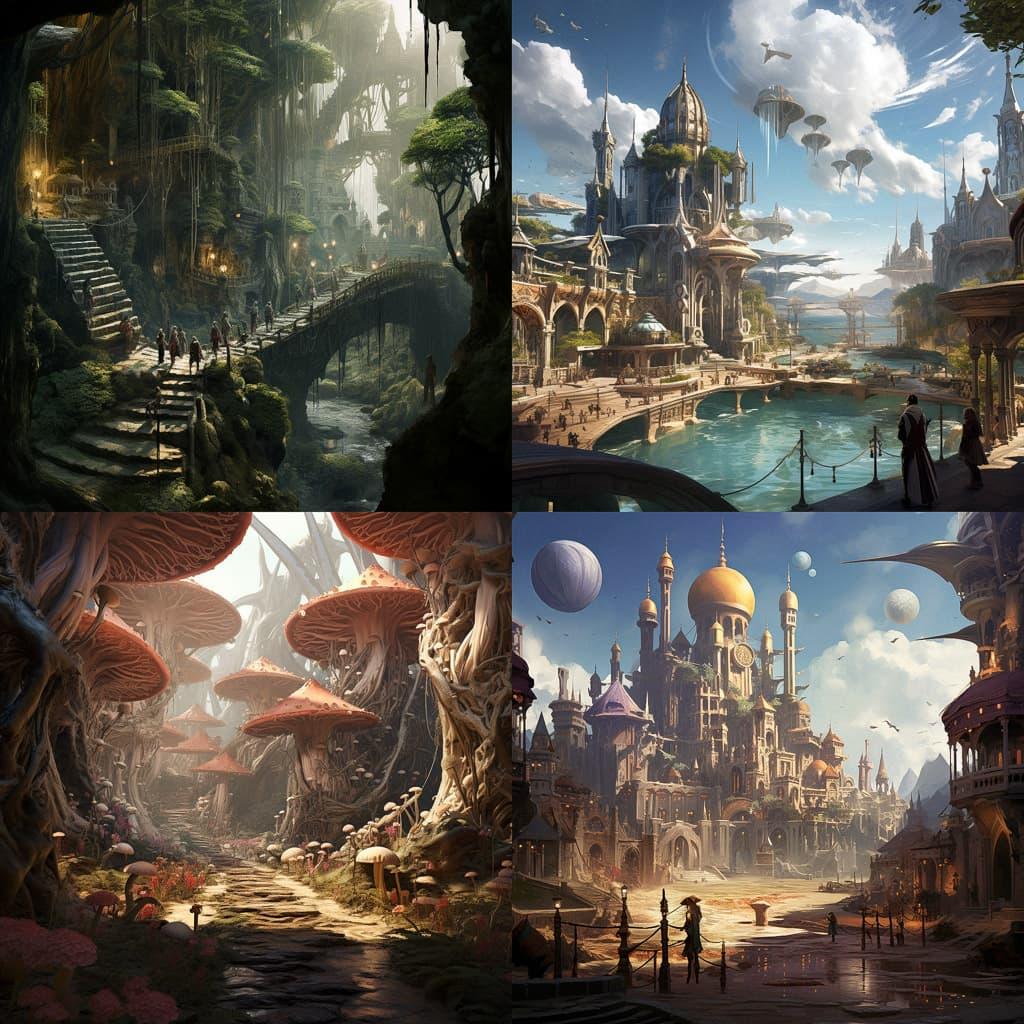 Concept art style, Midjourney V5.2, render 1 of 4