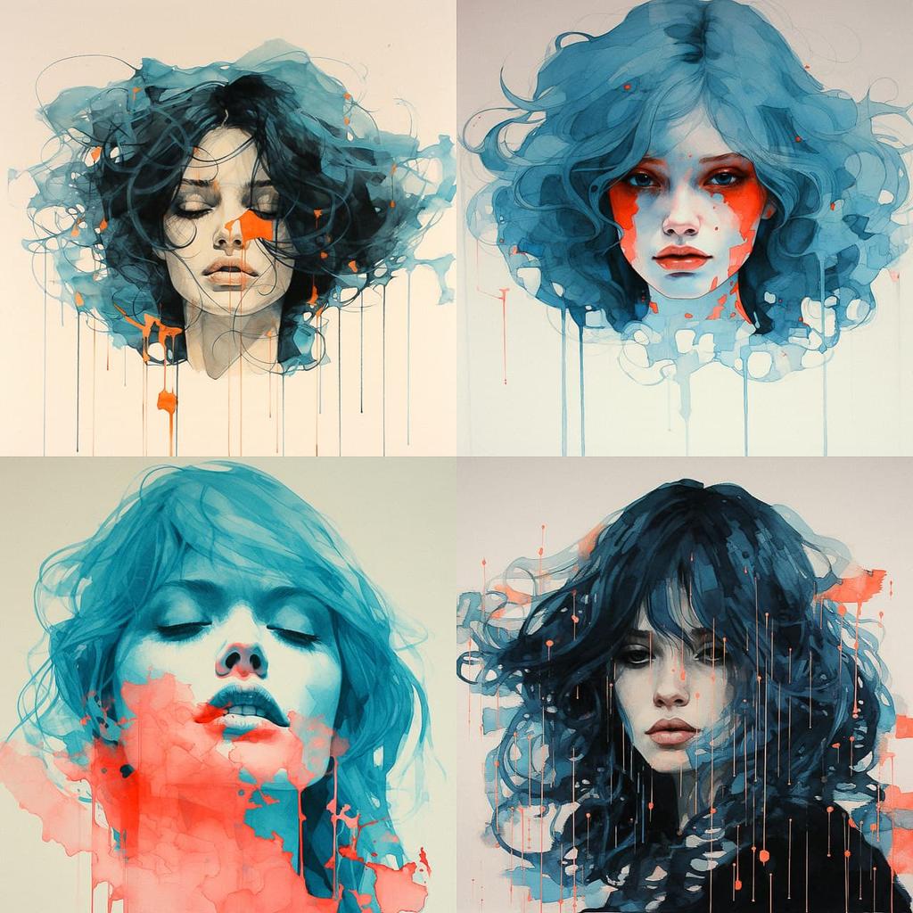 Conrad Roset style, Midjourney V5.2, render 1 of 4