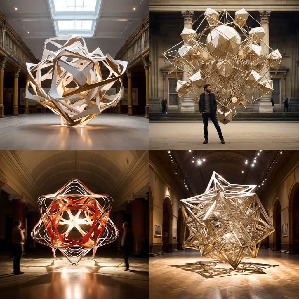 Conrad Shawcross style, Midjourney V5.2, render 1 of 4