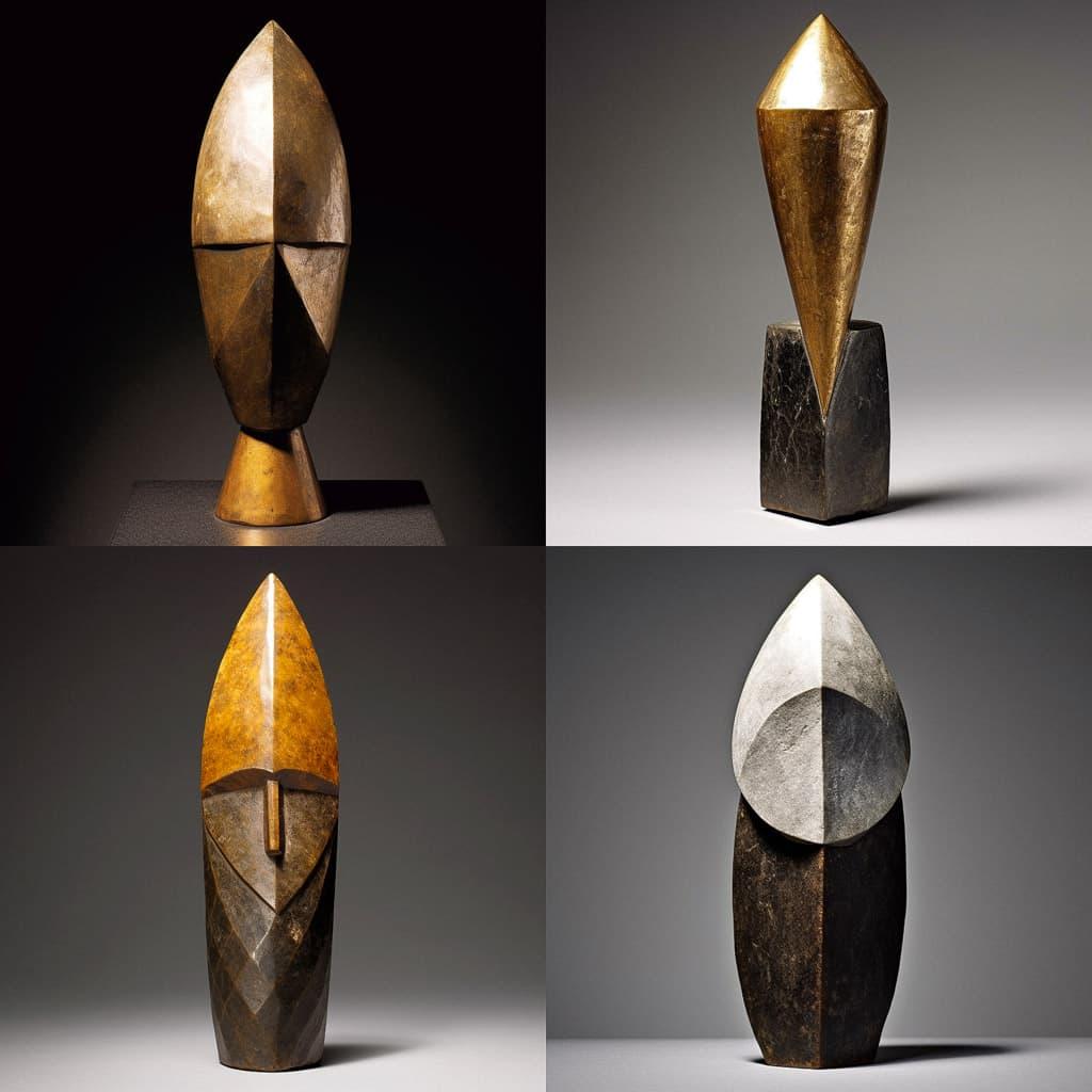 Constantin Brancusi style, Midjourney V5.2, render 1 of 4