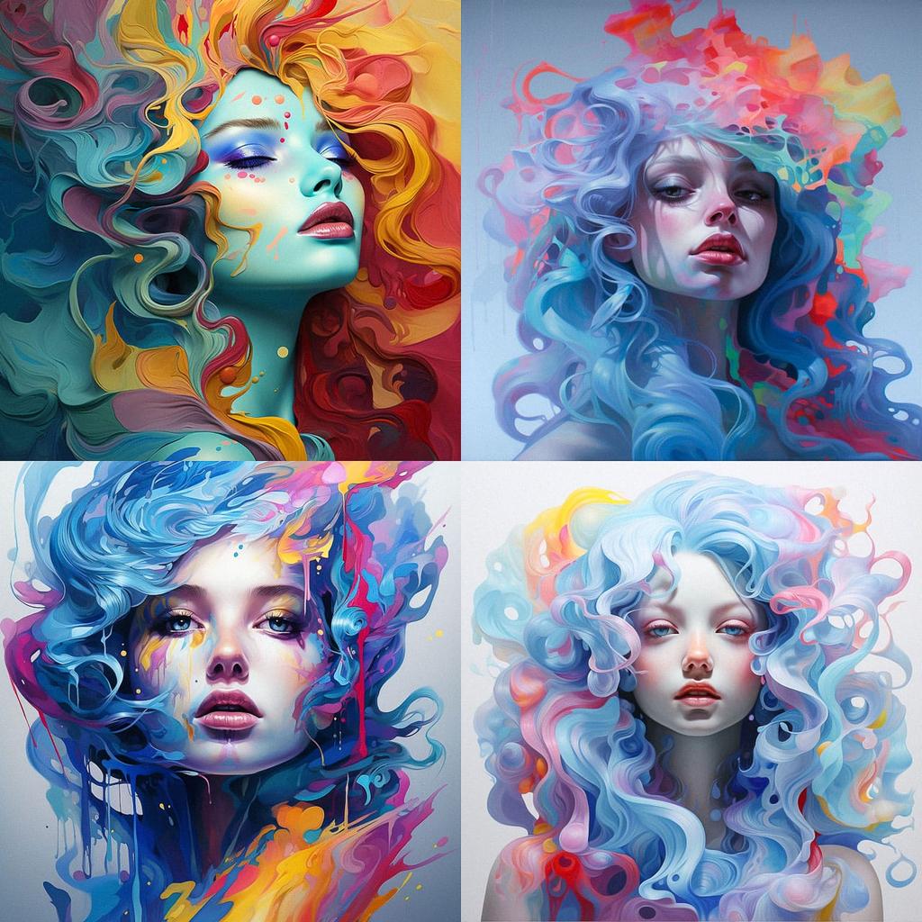 Cool colors style, Midjourney V5.2, render 1 of 4