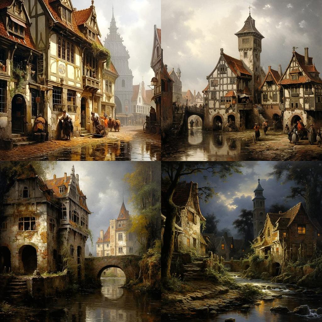Cornelis Springer style, Midjourney V5.2, render 1 of 4