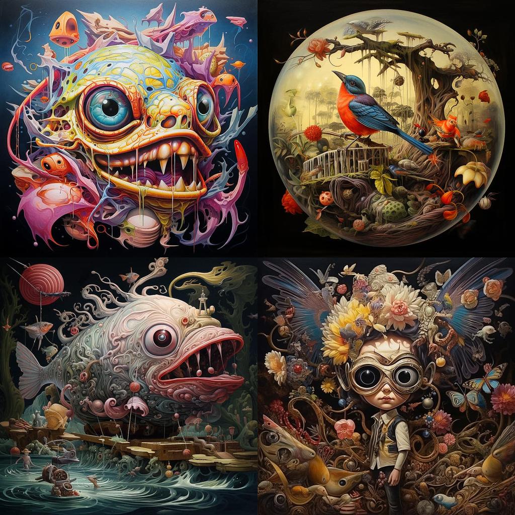 Craola style, Midjourney V5.2, render 1 of 4