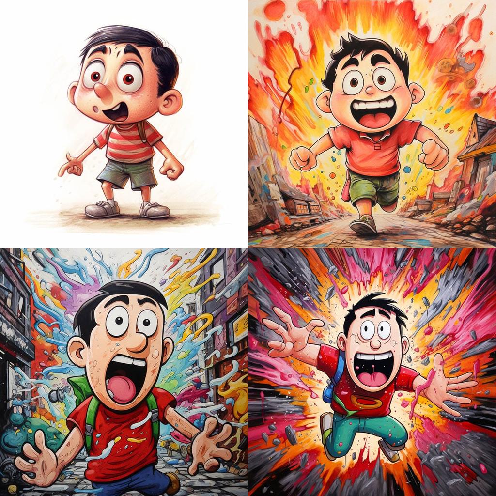 Crayon Shin-chan style, Midjourney V5.2, render 1 of 4