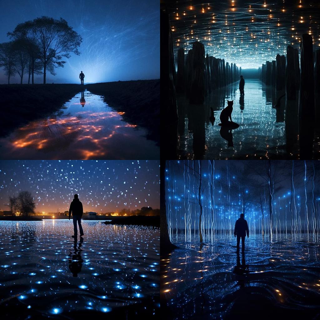 Daan Roosegaarde style, Midjourney V5.2, render 1 of 4