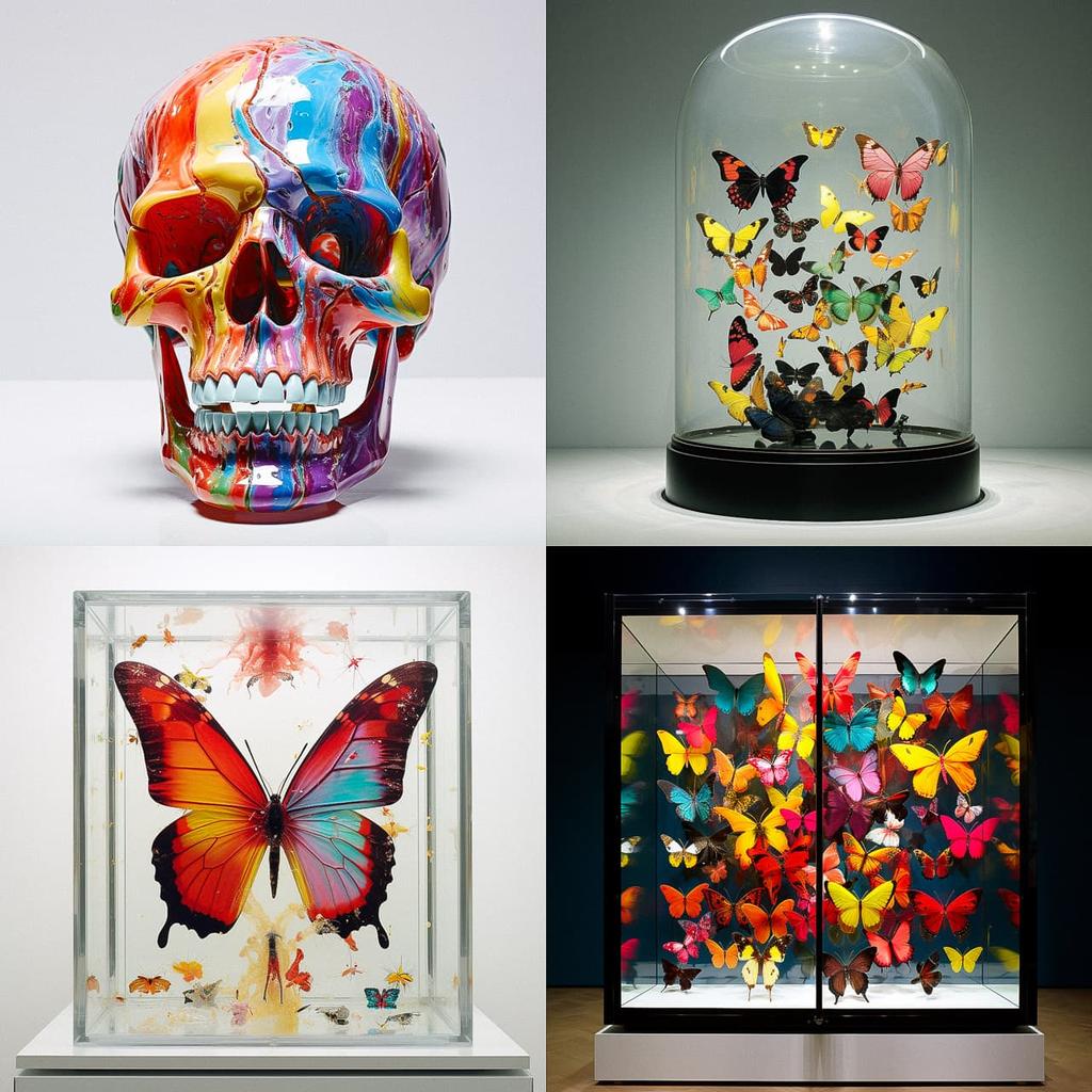 Damien Hirst style, Midjourney V5.2, render 1 of 4