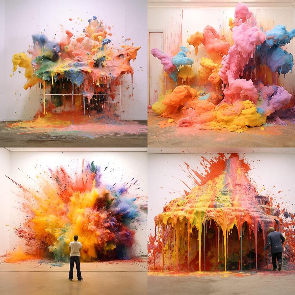 Dan Colen style, Midjourney V5.2, render 1 of 4