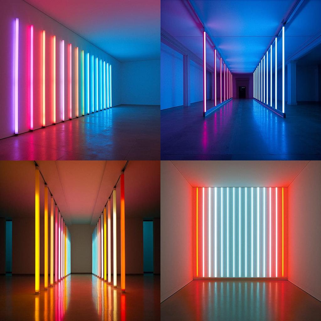 Dan Flavin style, Midjourney V5.2, render 1 of 4