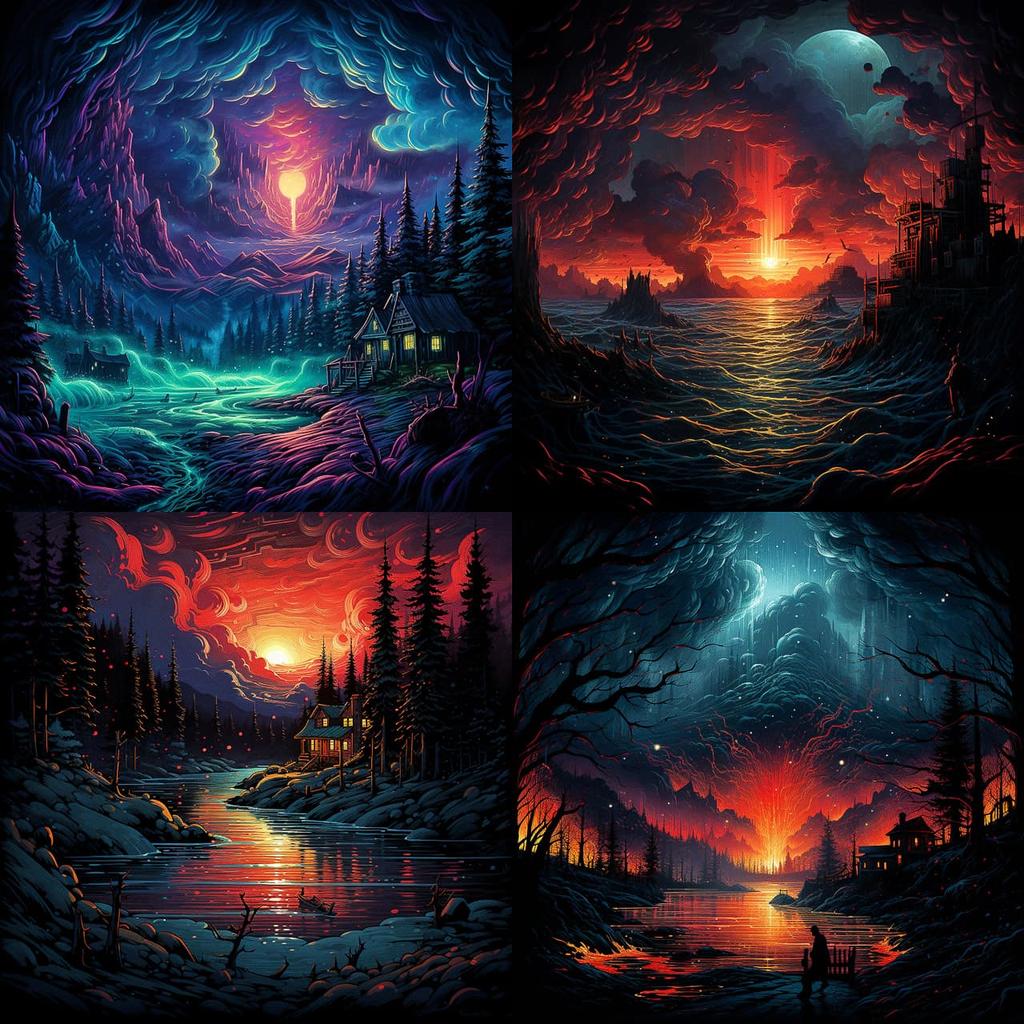 Dan Mumford style, Midjourney V5.2, render 1 of 4