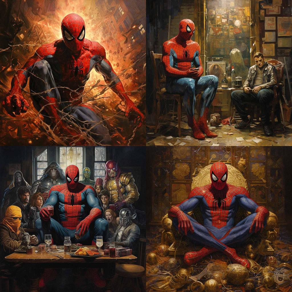 Dan Slott style, Midjourney V5.2, render 1 of 4