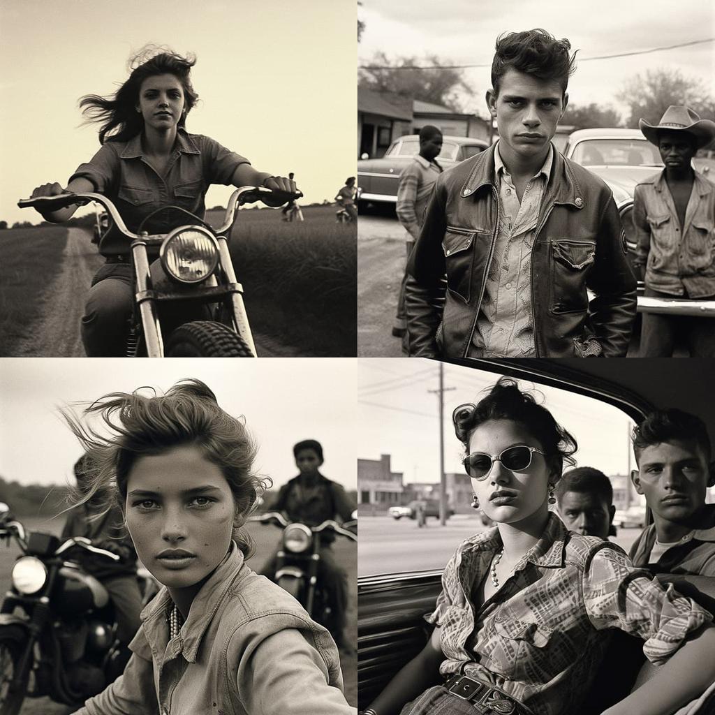 Danny Lyon style, Midjourney V5.2, render 1 of 4