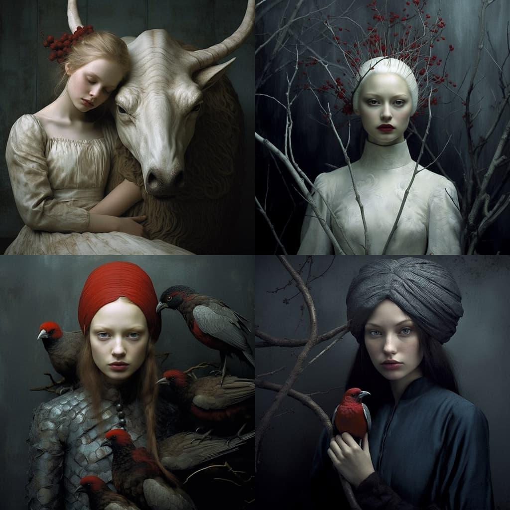 Daria Endresen style, Midjourney V5.2, render 1 of 4