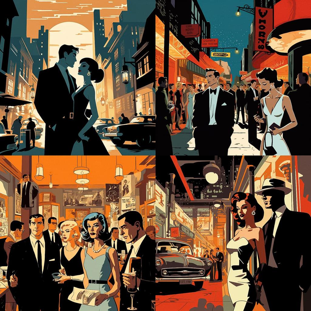 Darwyn Cooke style, Midjourney V5.2, render 1 of 4