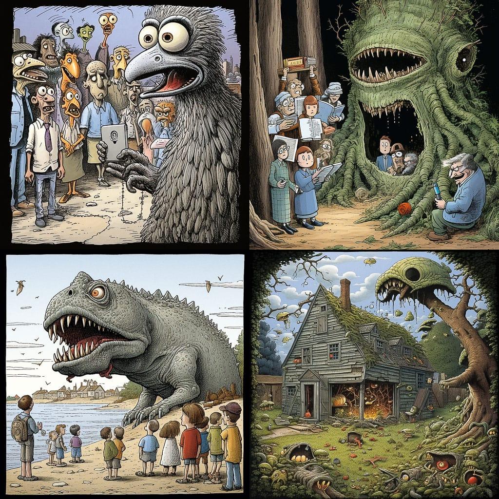 Dave Coverly style, Midjourney V5.2, render 1 of 4