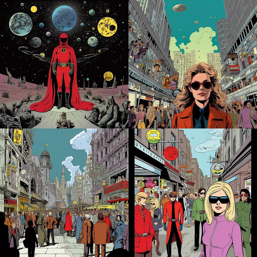 Dave Gibbons style, Midjourney V5.2, render 1 of 4