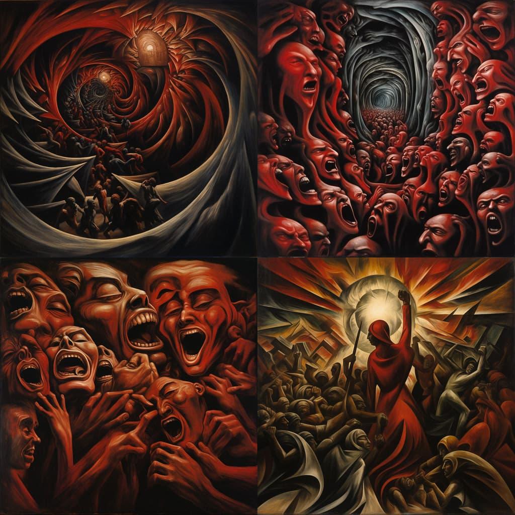 David Alfaro Siqueiros style, Midjourney V5.2, render 1 of 4
