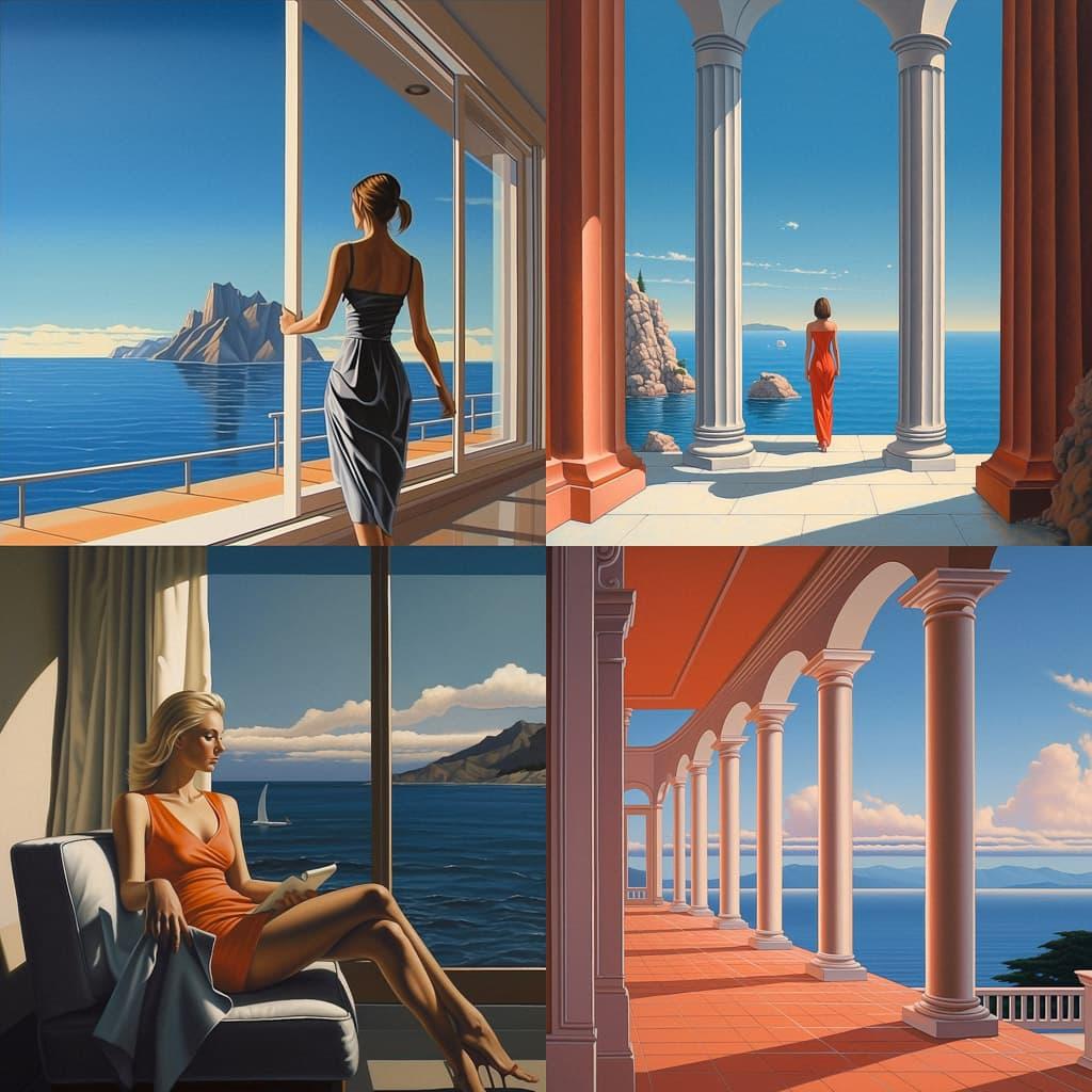 David Ligare style, Midjourney V5.2, render 1 of 4