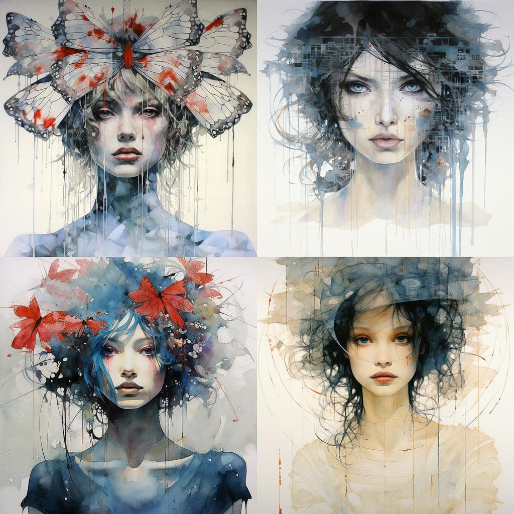 David Mack style, Midjourney V5.2, render 1 of 4