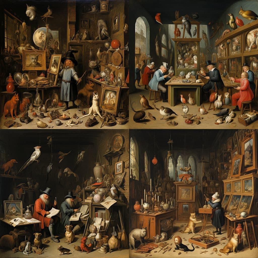 David Teniers the Younger style, Midjourney V5.2, render 1 of 4