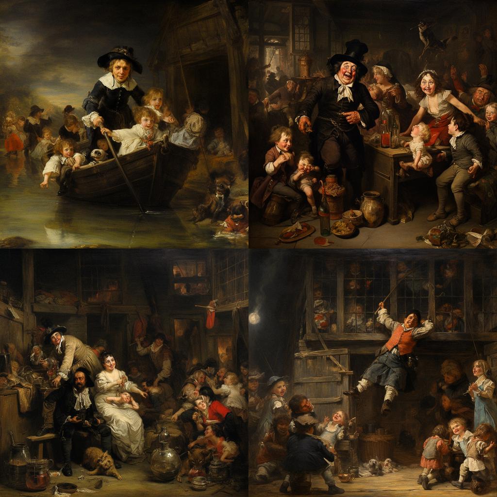 David Wilkie style, Midjourney V5.2, render 1 of 4