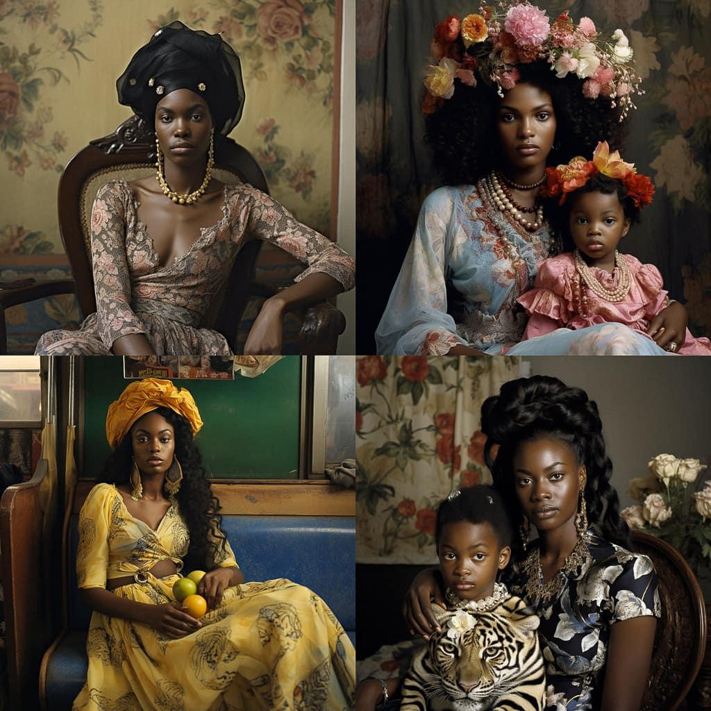 Deana Lawson style, Midjourney V5.2, render 1 of 4