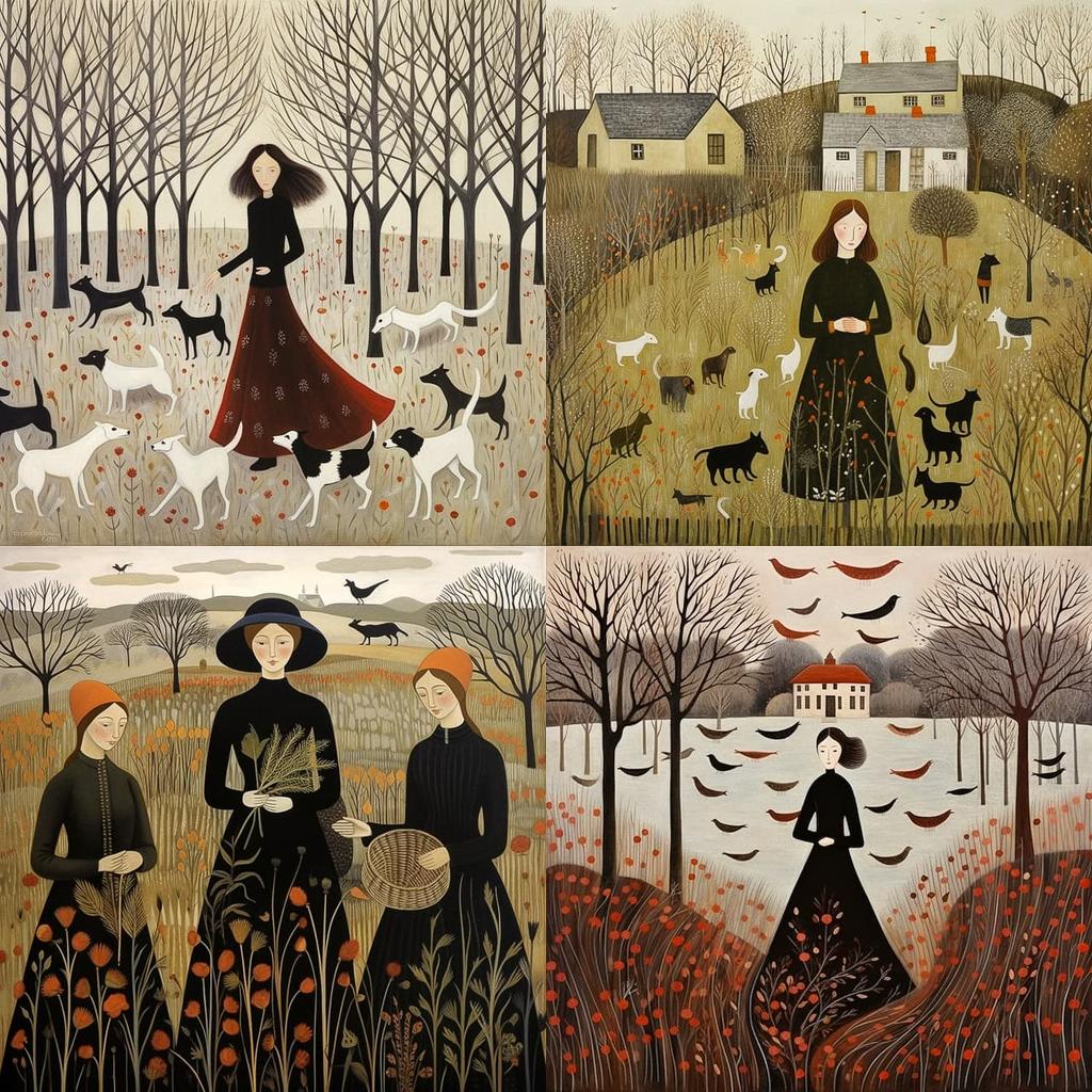Dee Nickerson style, Midjourney V5.2, render 1 of 4